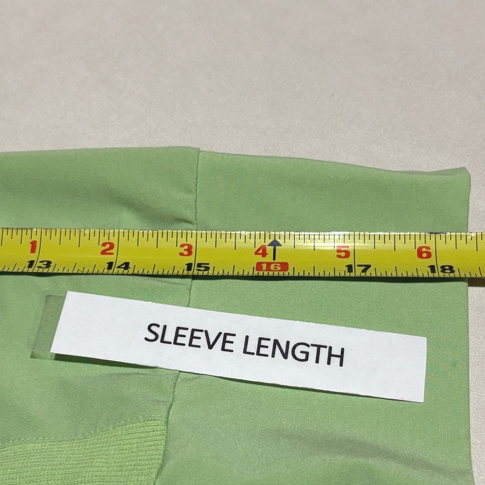 J. McLaughlin Womens ¾ Sleeve Button Down Shirt Top Sz L Green Preppy Spring - Picture 9 of 10